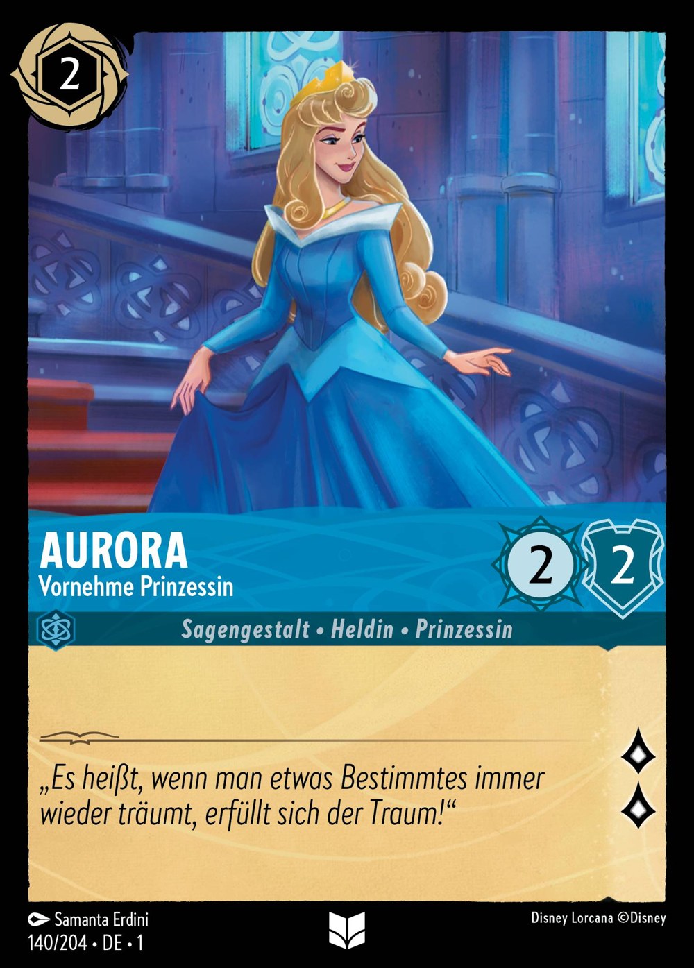 Aurora – Vornehme Prinzessin 140/204 – Das Erste Kapitel – Disney Lorcana – Deutsch – Near Mint