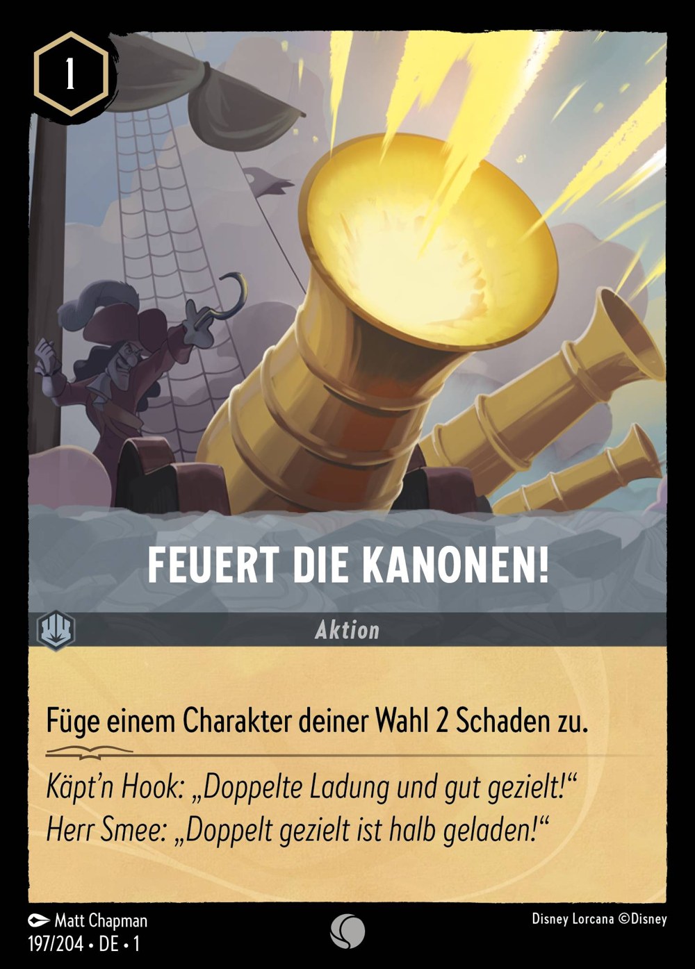 Feuert die Kanonen! 197/204 – Das Erste Kapitel – Disney Lorcana – Deutsch – Near Mint