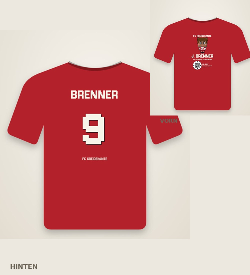 Trikot mit Name und Nummer