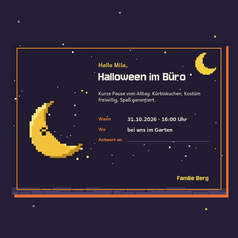 Einladung Halloween im Büro