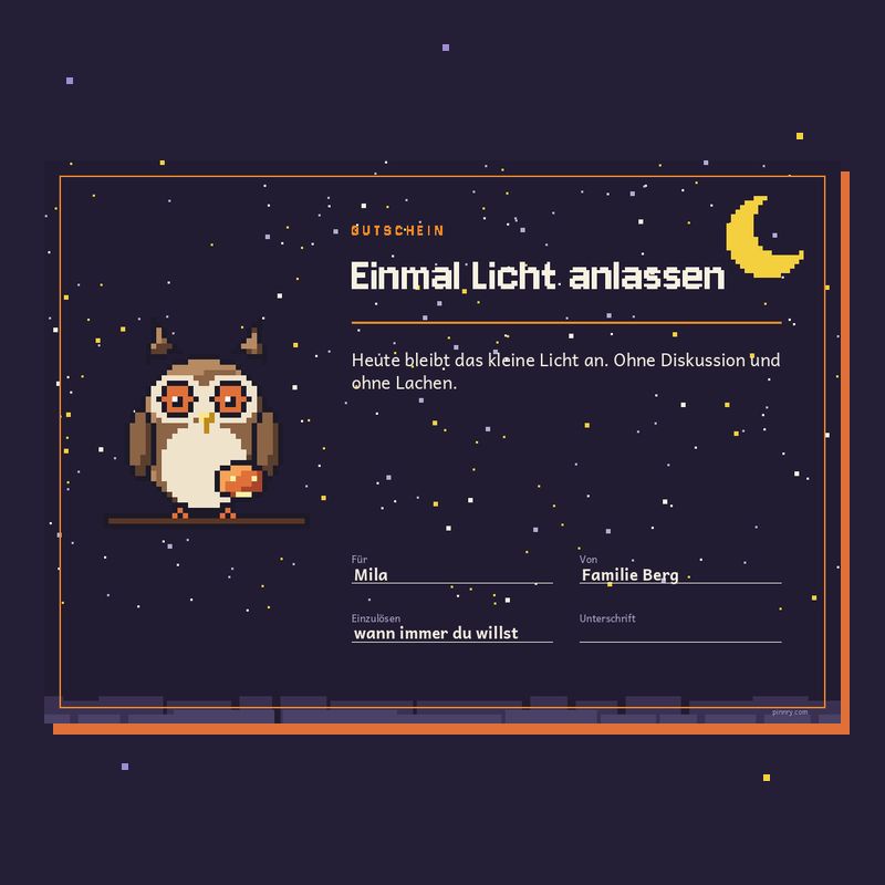 Gutschein „Einmal Licht anlassen“