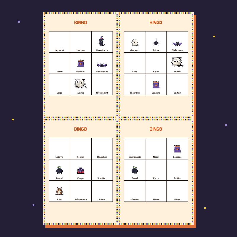 Grusel-Bingo