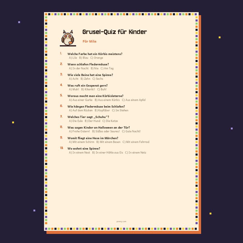 Grusel-Quiz für Kinder