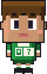 Vorschau der Pixelfigur in den gewählten Trikotfarben
