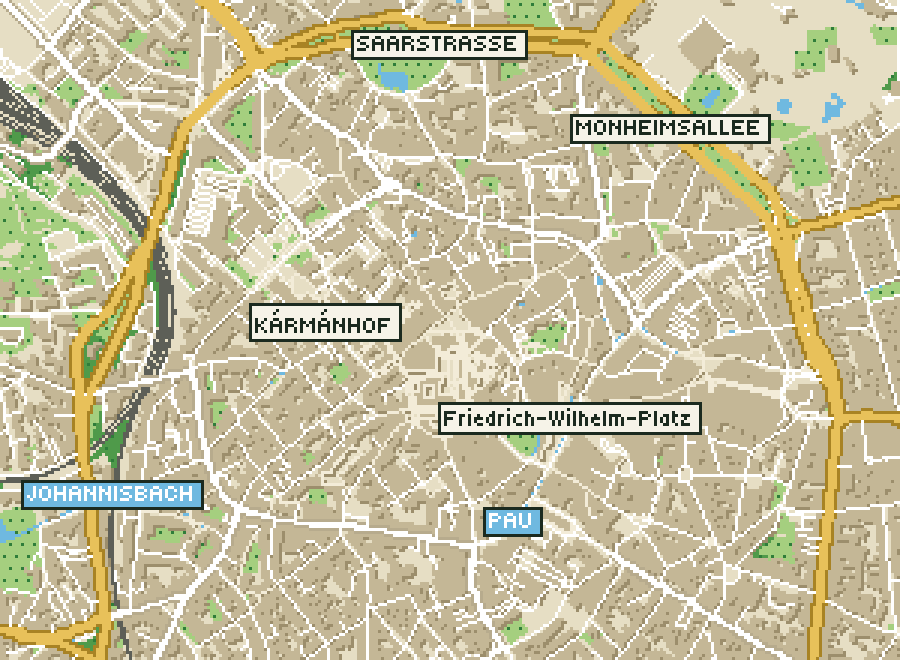 Pixel-Plan der Ortsmitte von Aachen