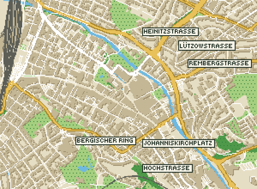 Pixel-Plan der Ortsmitte von Hagen