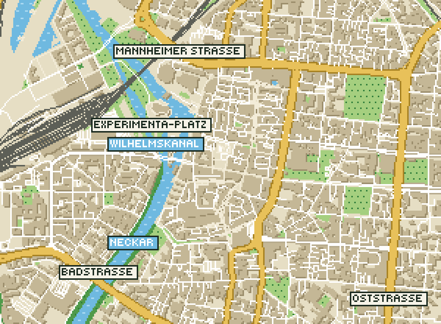Pixel-Plan der Ortsmitte von Heilbronn