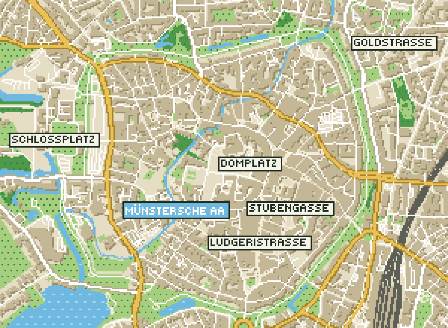 Pixel-Plan der Ortsmitte von Münster