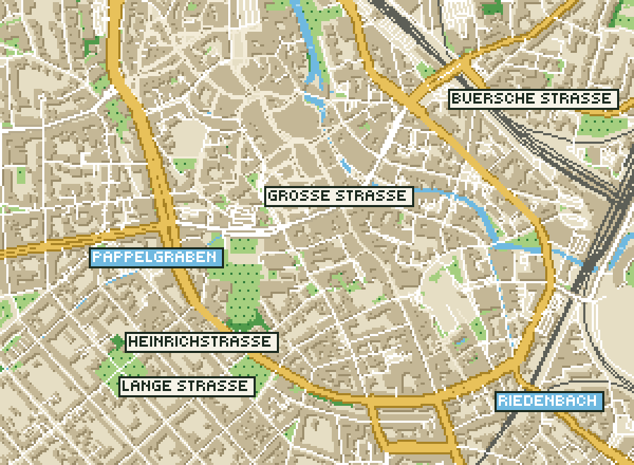 Pixel-Plan der Ortsmitte von Osnabrück
