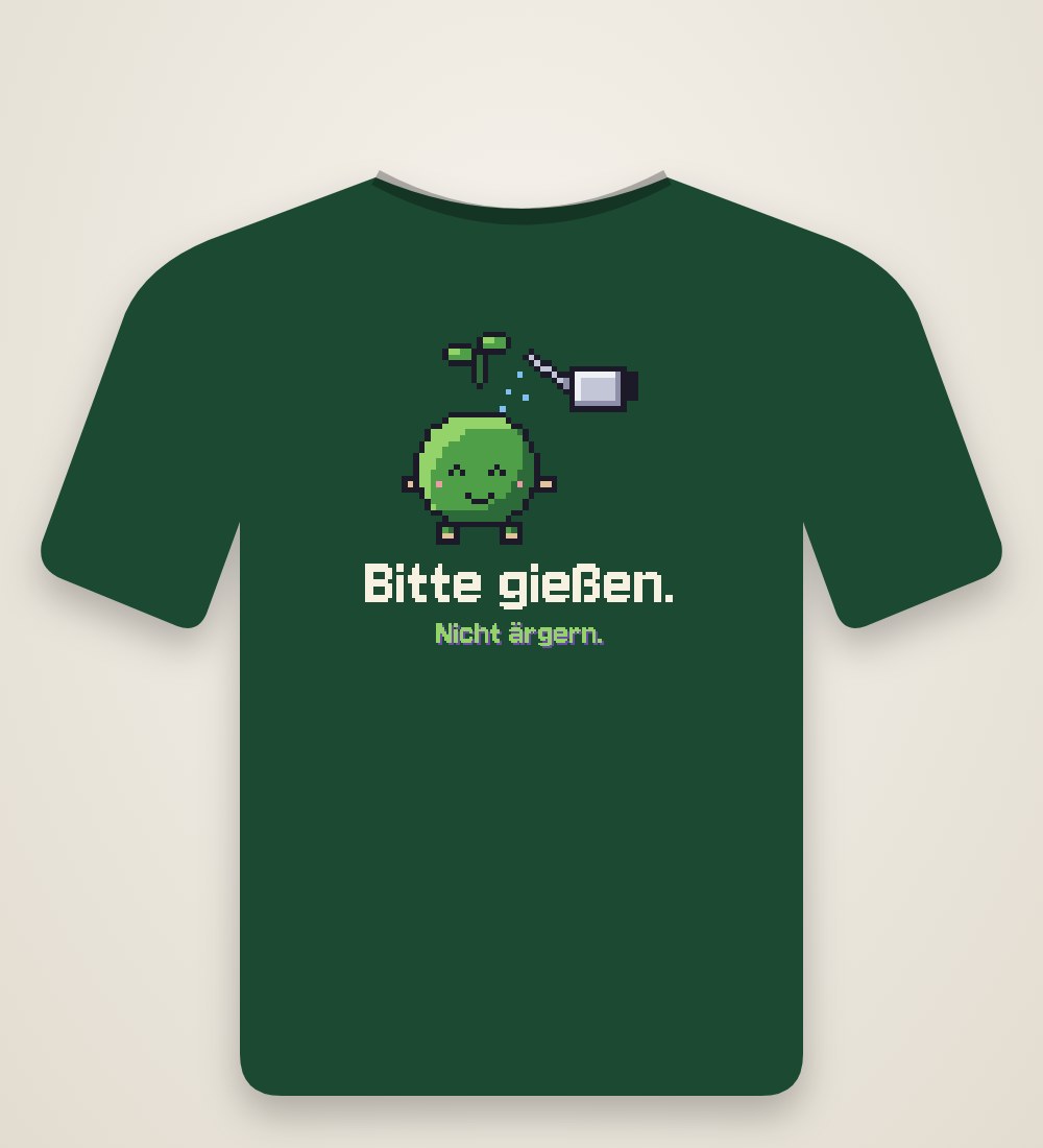 Pflanzen-Beanling: Bitte gießen. Nicht ärgern.