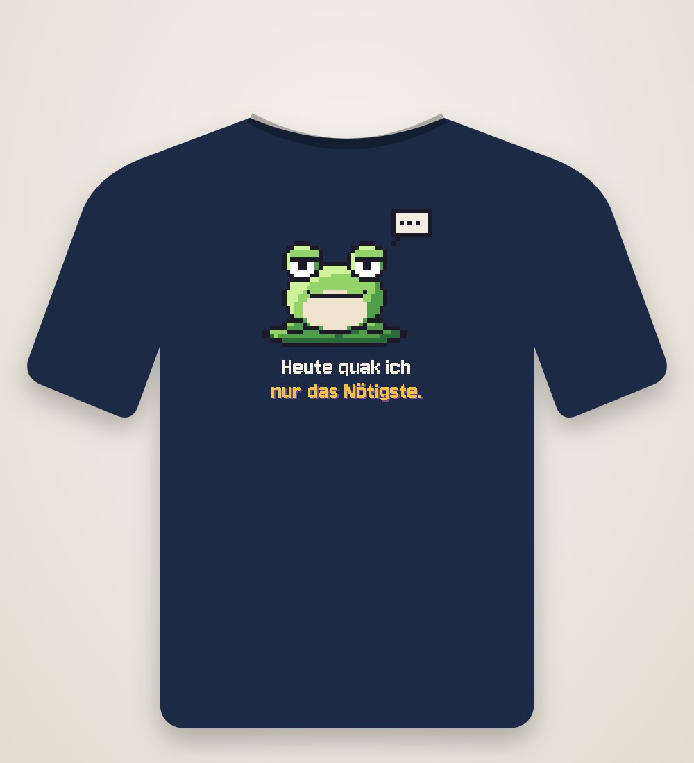 Frog: Heute quak ich nur das Nötigste.