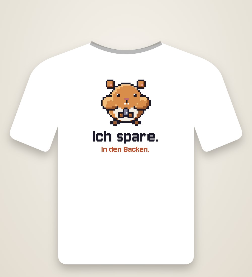 Hamster: Ich spare. In den Backen.