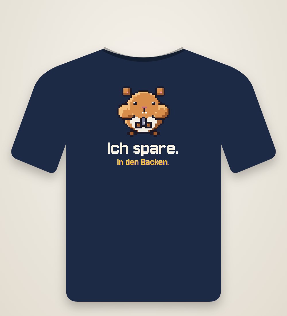 Hamster: Ich spare. In den Backen.