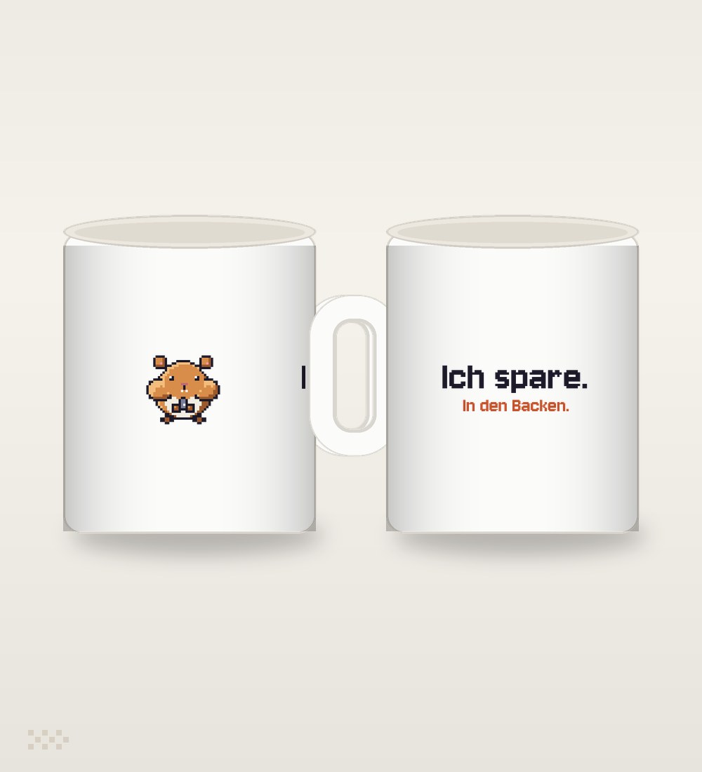 Hamster: Ich spare. In den Backen.