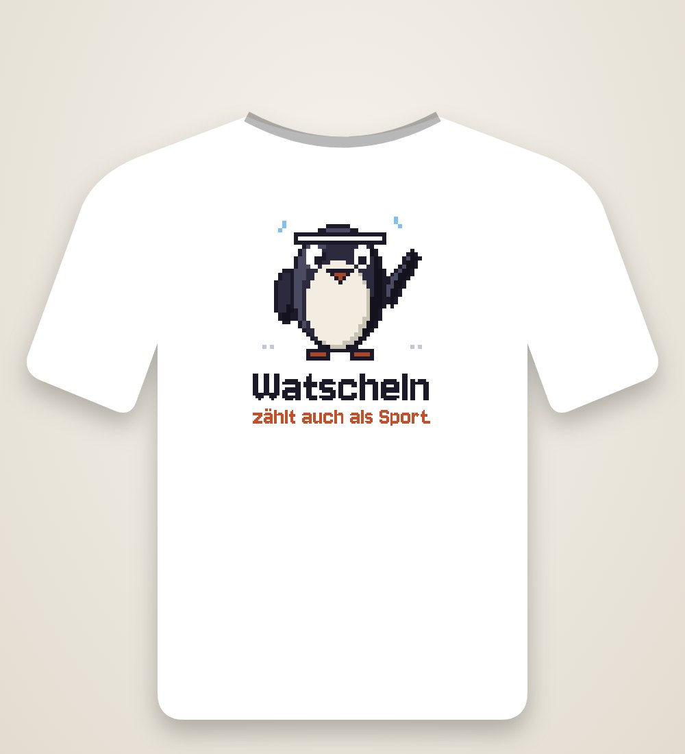 Penguin: Watscheln zählt auch als Sport.