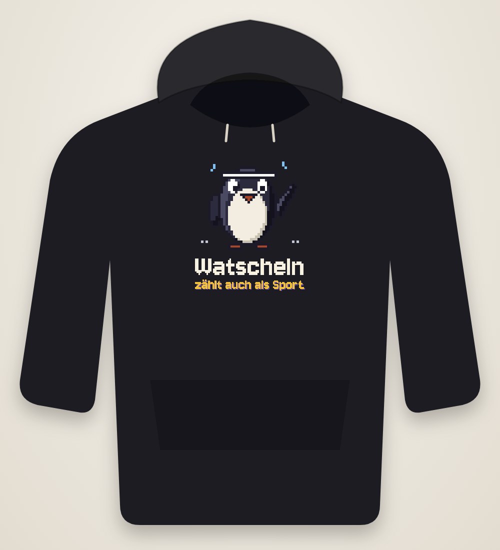 Pinguin: Watscheln zählt auch als Sport.