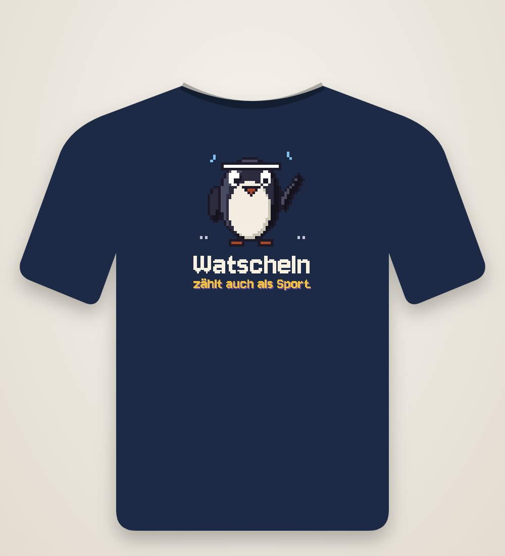 Pinguin: Watscheln zählt auch als Sport.