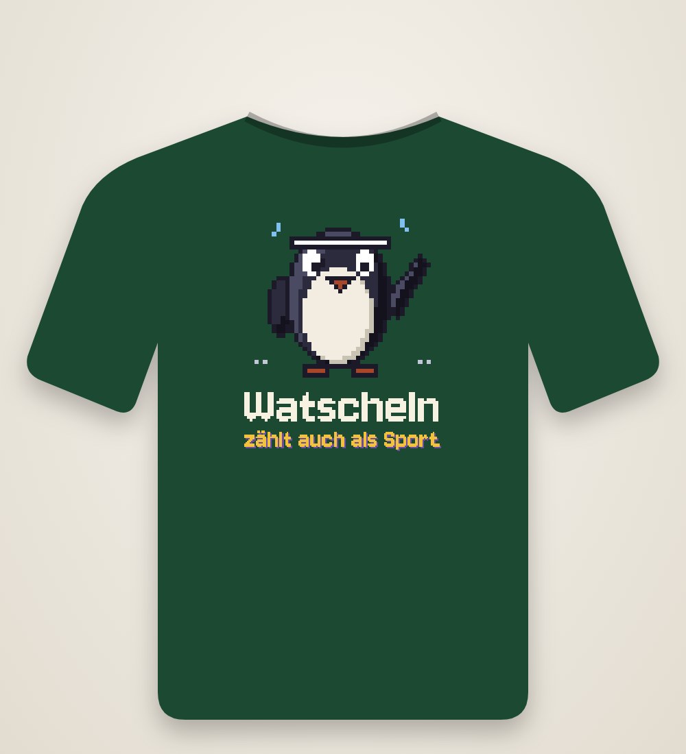 Penguin: Watscheln zählt auch als Sport.