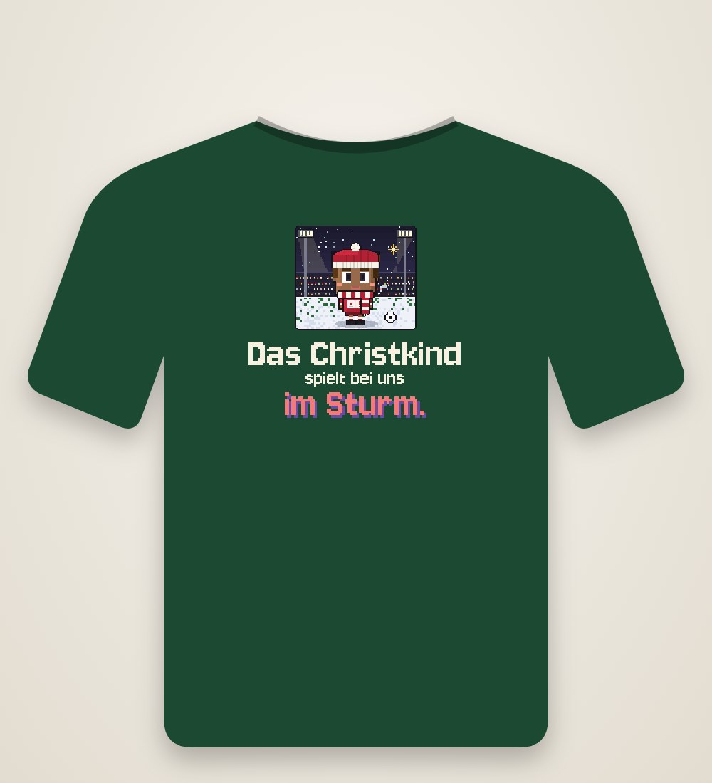 Spieler unter dem Stern: Das Christkind spielt bei uns im Sturm.