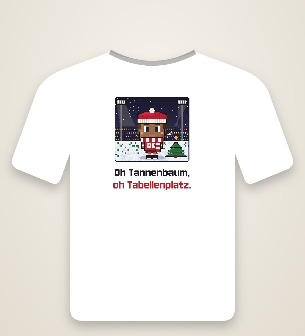 Spieler mit Tannenbaum: Oh Tannenbaum, oh Tabellenplatz.
