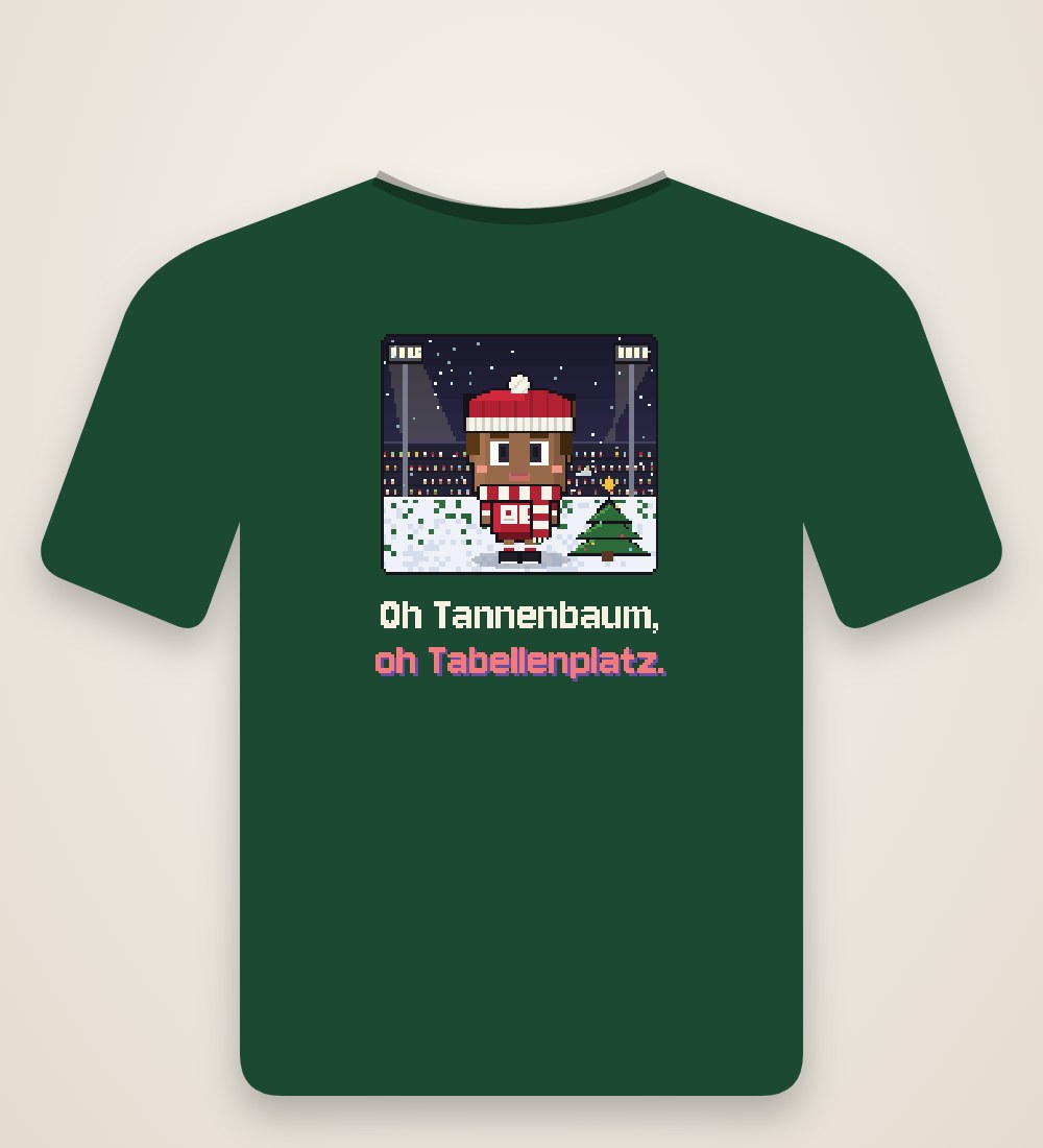 Spieler mit Tannenbaum: Oh Tannenbaum, oh Tabellenplatz.