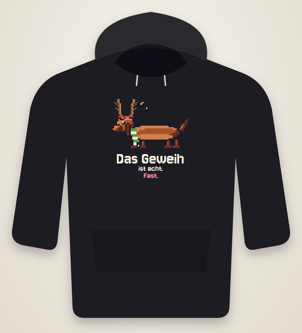 Dackel mit Geweih