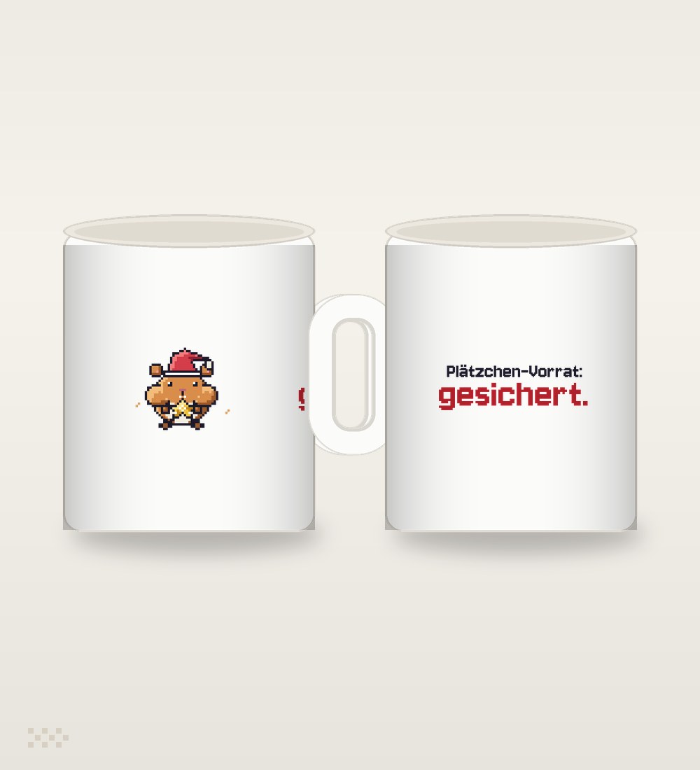 Hamster mit Plätzchen: Plätzchen-Vorrat: gesichert.
