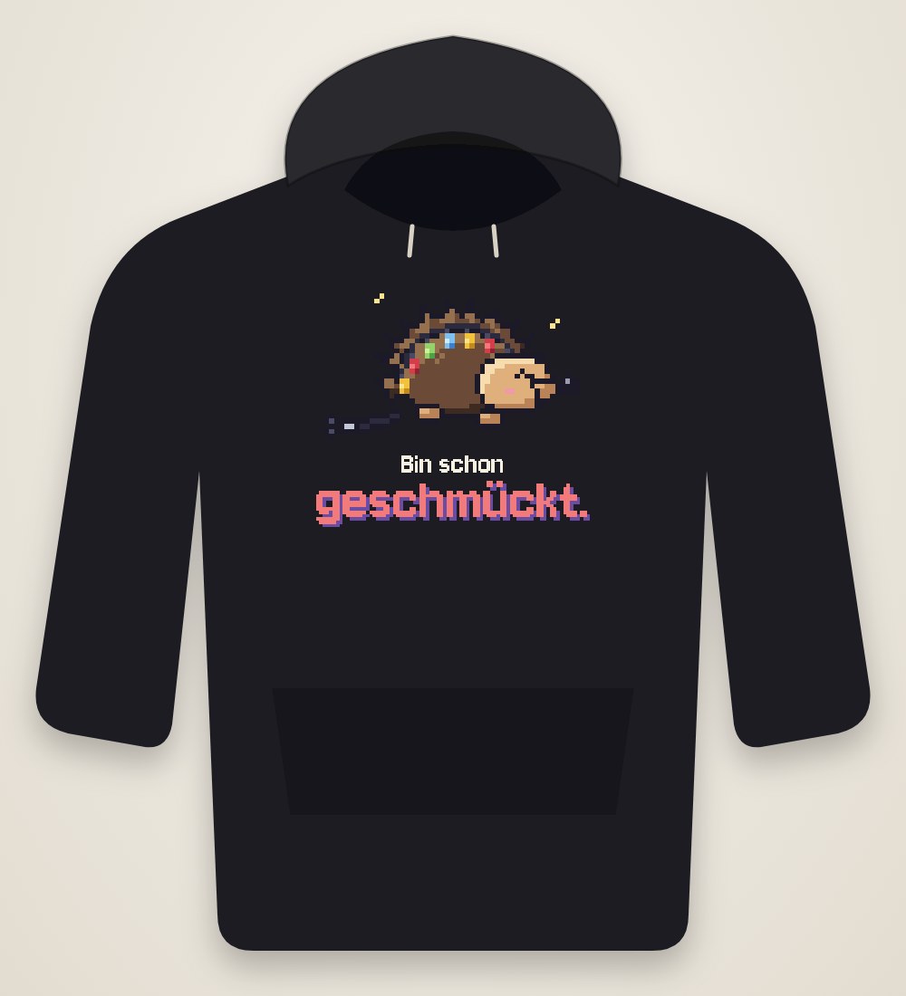 Igel mit Lichterkette: Bin schon geschmückt.