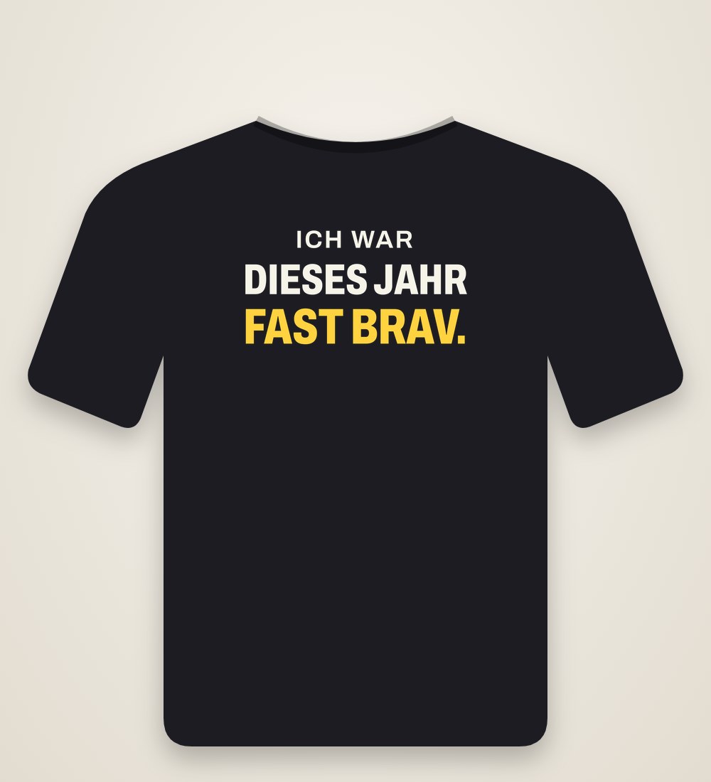 T-Shirt „Ich war dieses Jahr fast brav.“