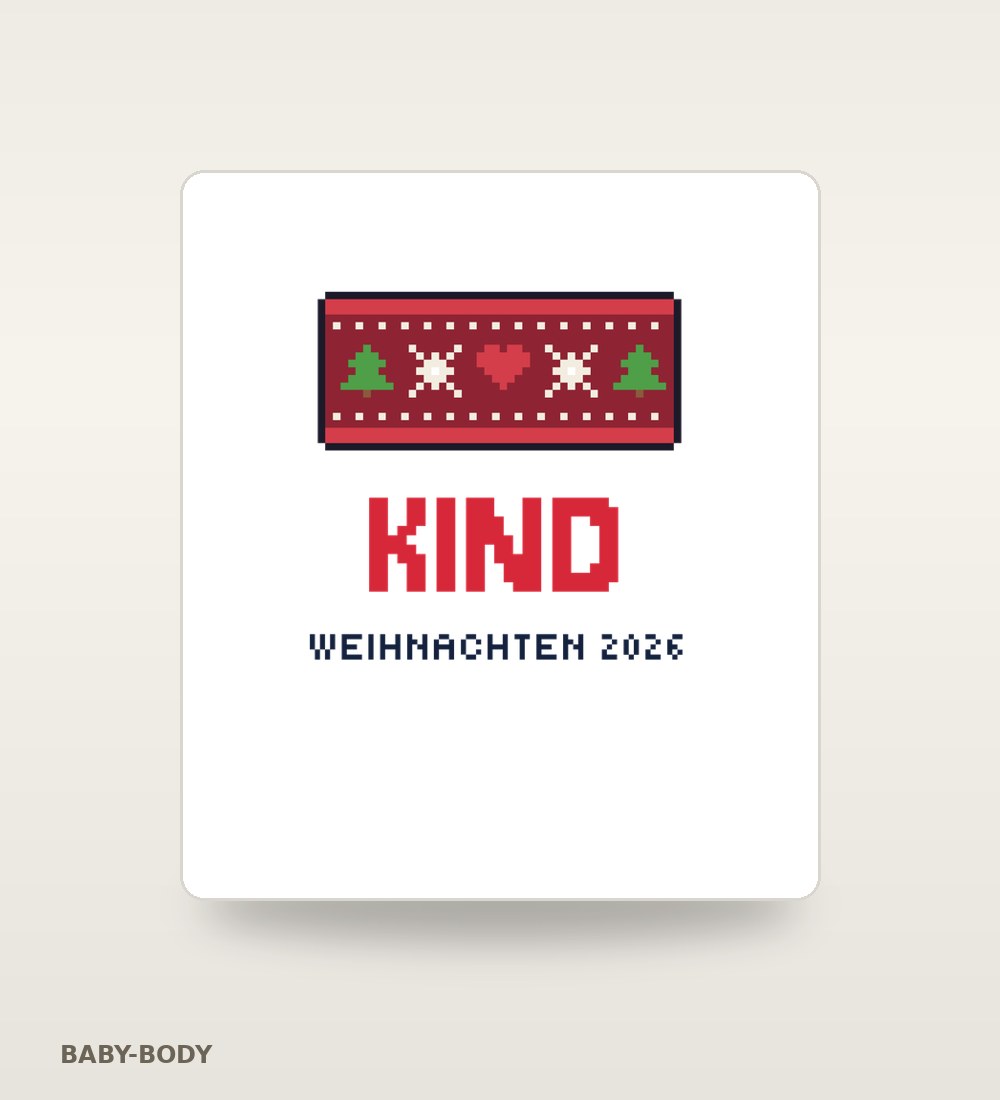Ansicht: Kind im Pixel-Weihnachtspulli