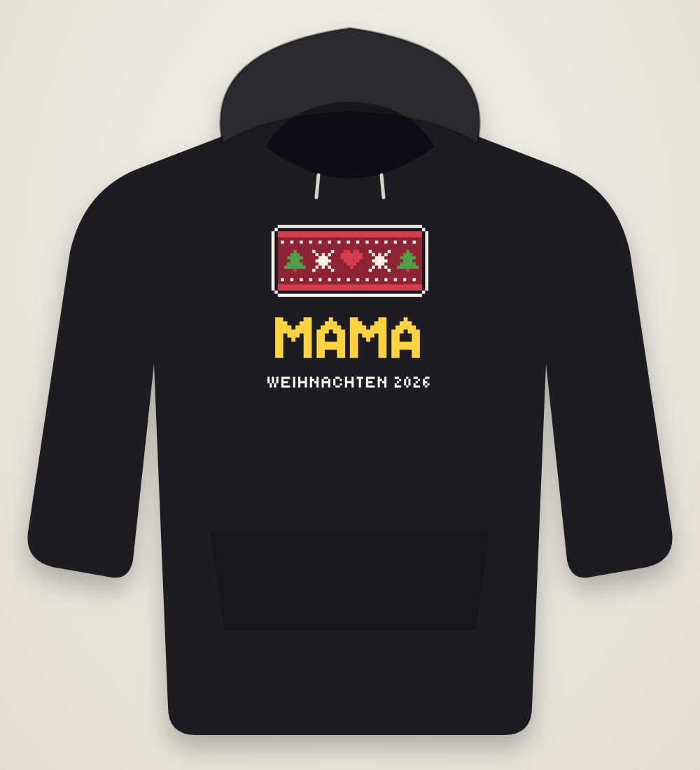 Ansicht: Mama im Pixel-Weihnachtspulli