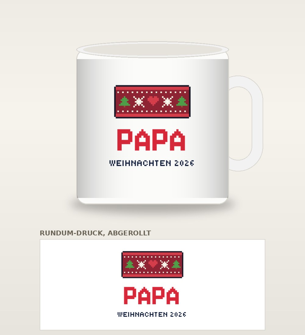 Ansicht: Papa im Pixel-Weihnachtspulli
