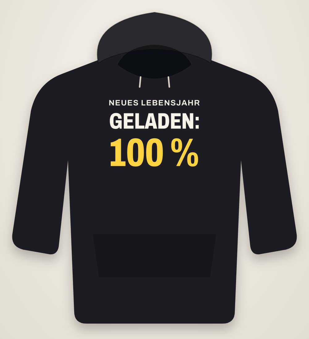 Hoodie „Neues Lebensjahr geladen“