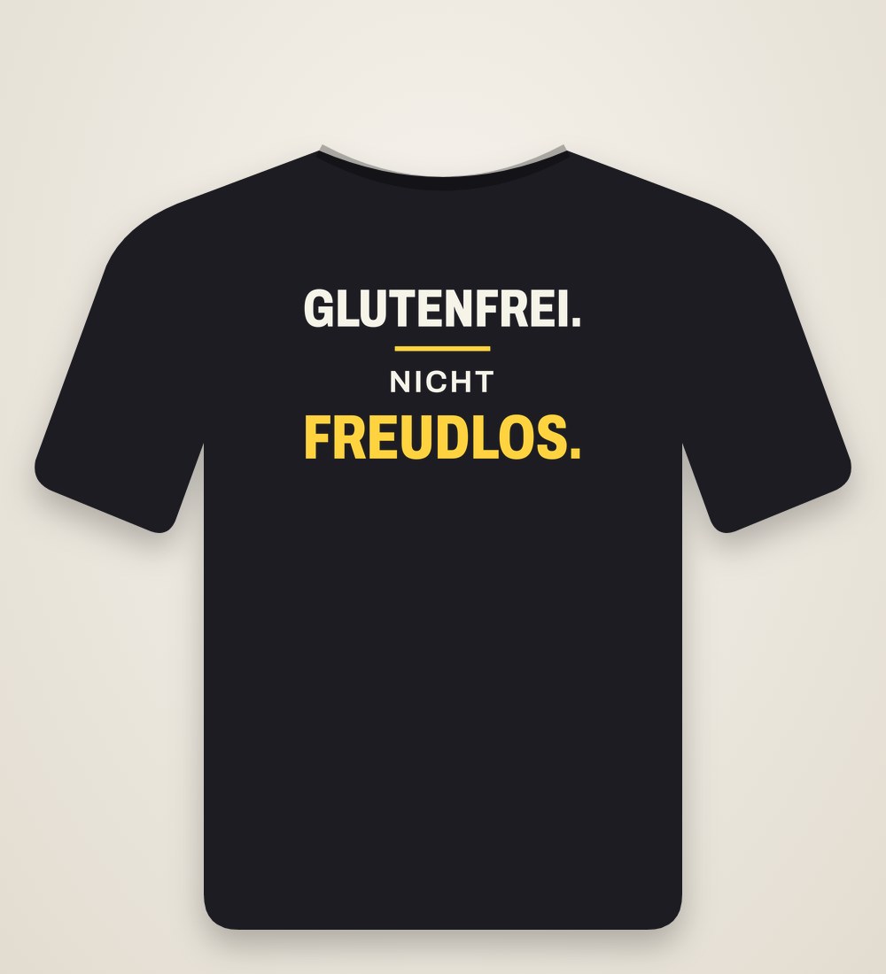 T-Shirt „Glutenfrei. Nicht freudlos.“
