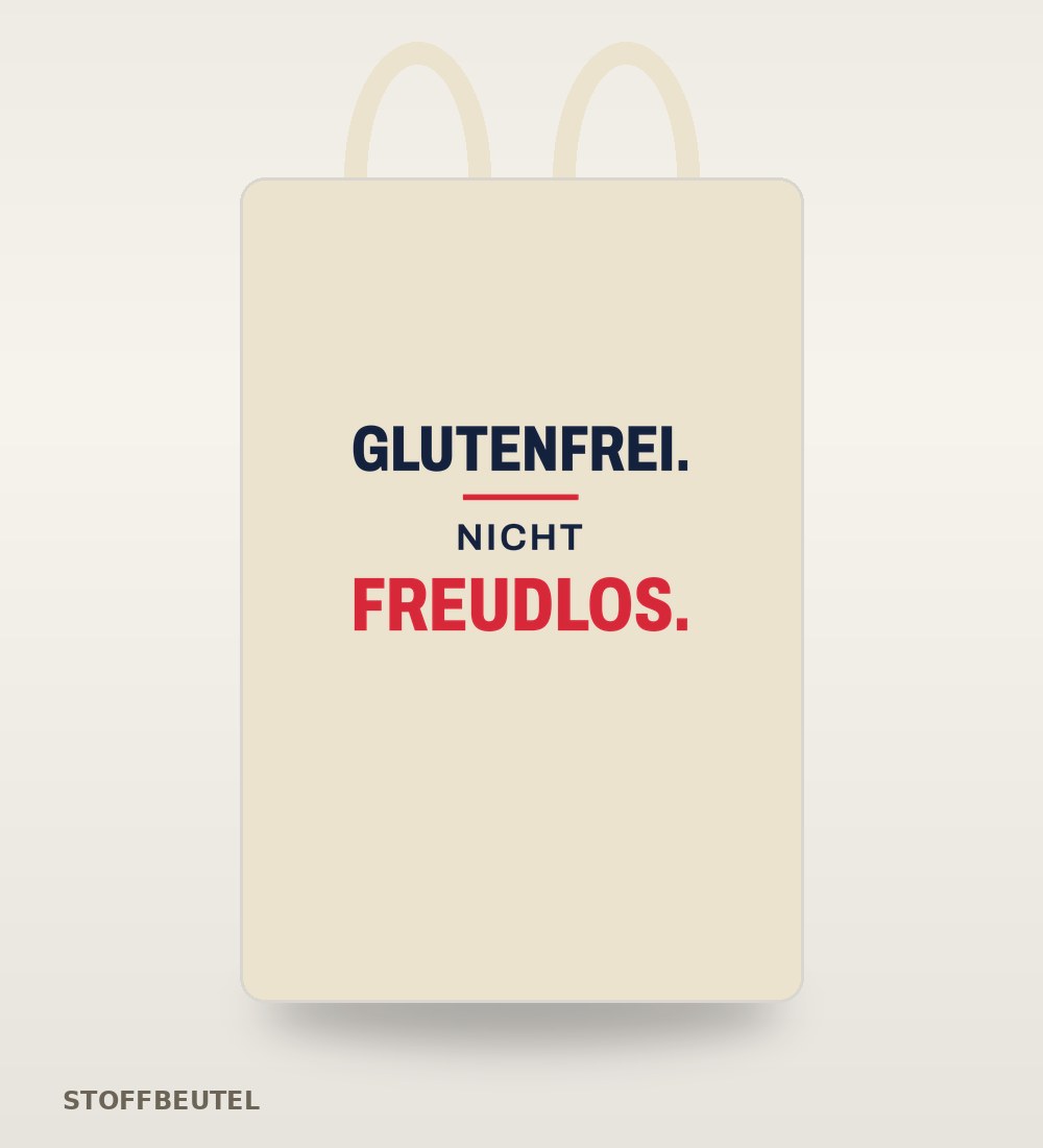 Stoffbeutel „Glutenfrei. Nicht freudlos.“