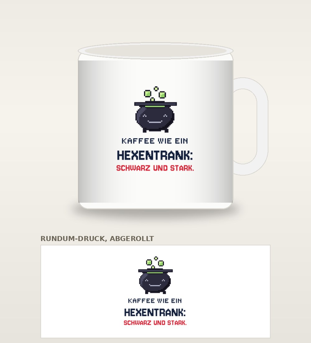 Tasse „Kaffee wie ein Hexentrank“