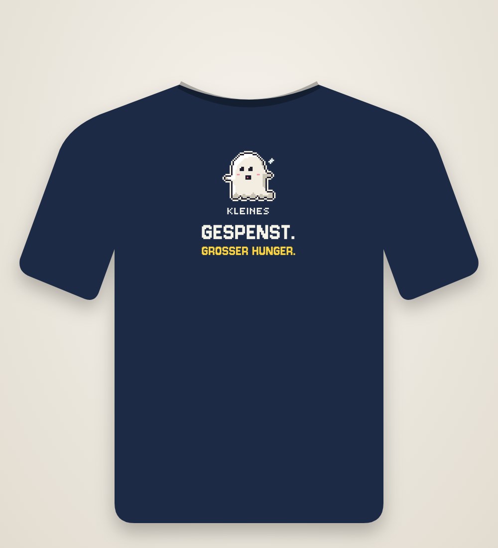 Kinder-T-Shirt „Kleines Gespenst, großer Hunger“
