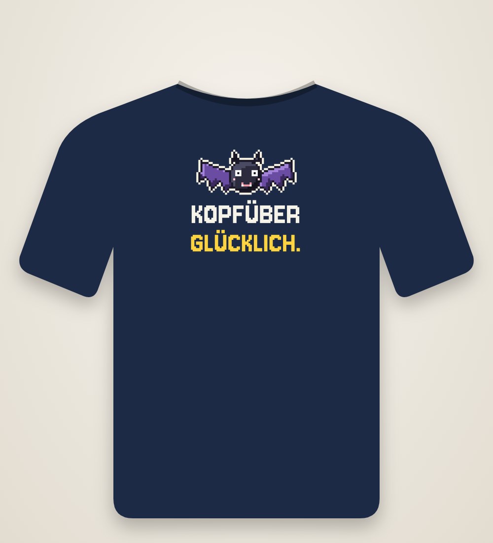Kinder-T-Shirt „Kopfüber glücklich“