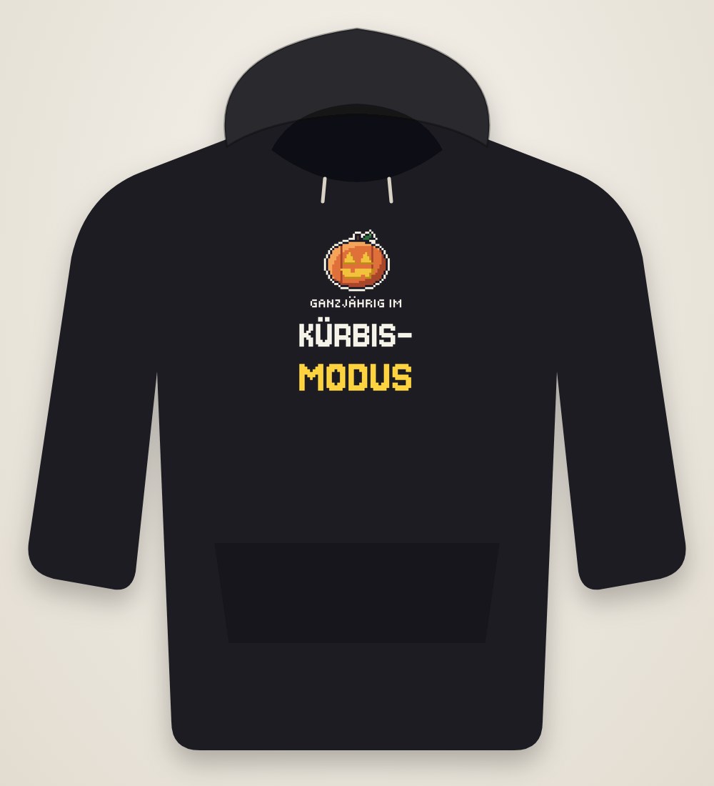 Hoodie „Ganzjährig im Kürbis-Modus“
