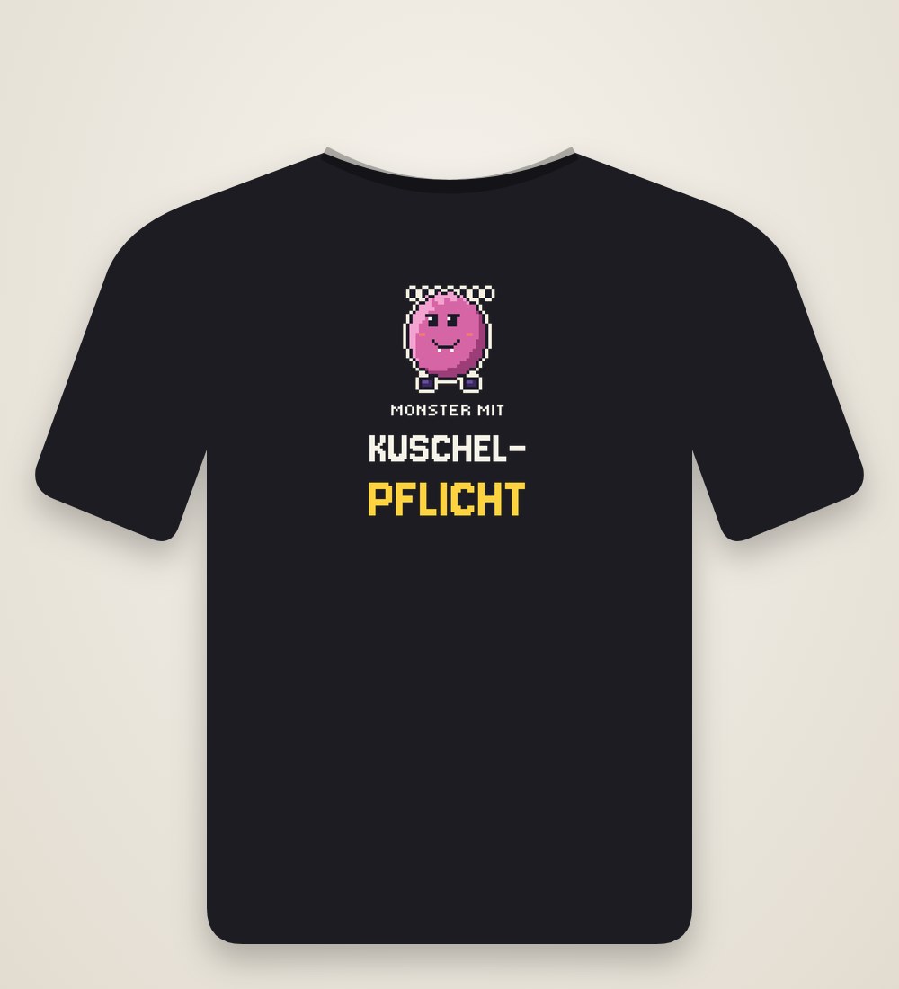 Damen-T-Shirt „Monster mit Kuschelpflicht“