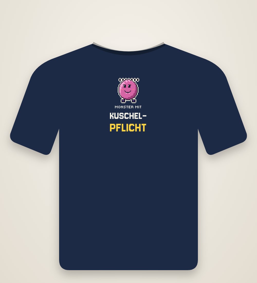 Kinder-T-Shirt „Monster mit Kuschelpflicht“