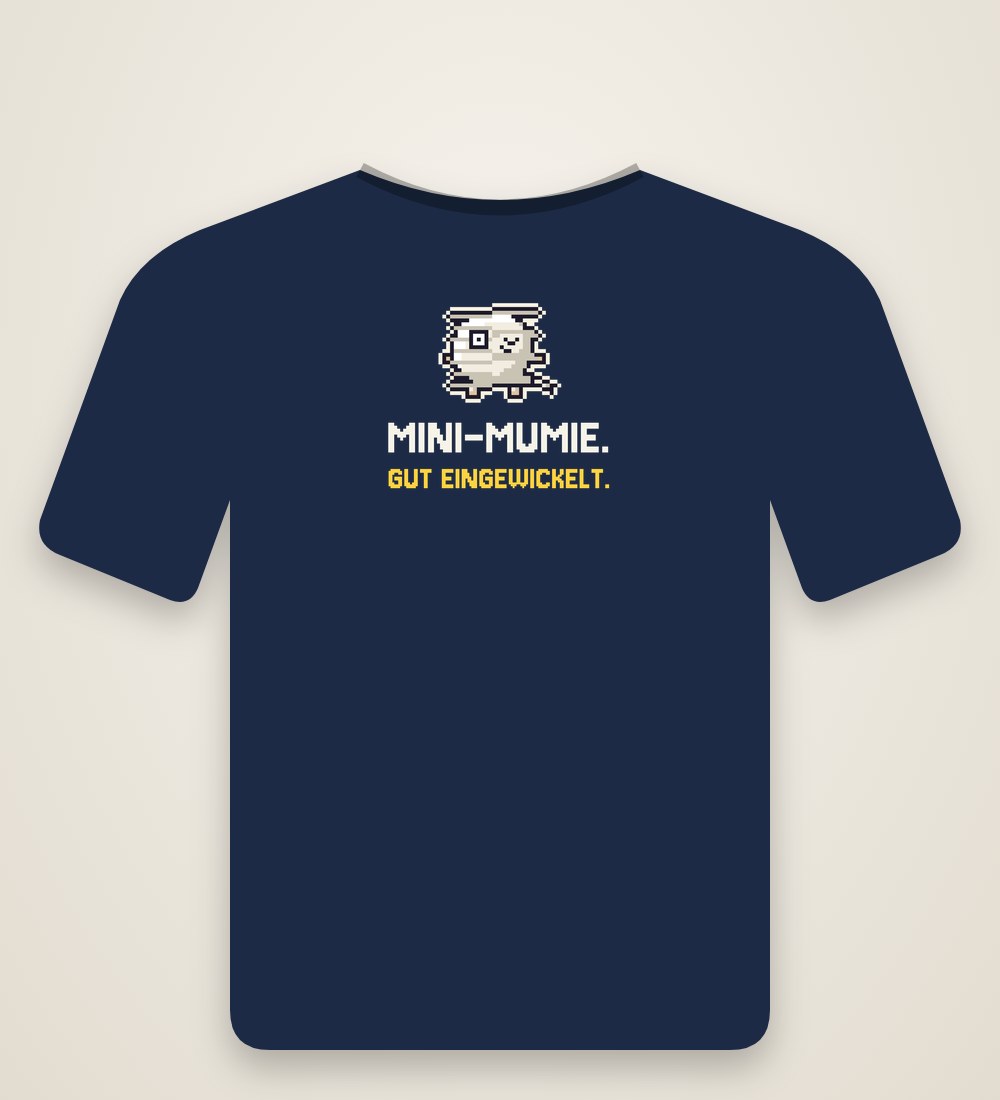 Kinder-T-Shirt „Mini-Mumie, gut eingewickelt“