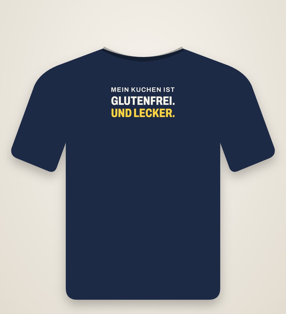 Kinder-T-Shirt „Mein Kuchen ist glutenfrei. Und lecker.“