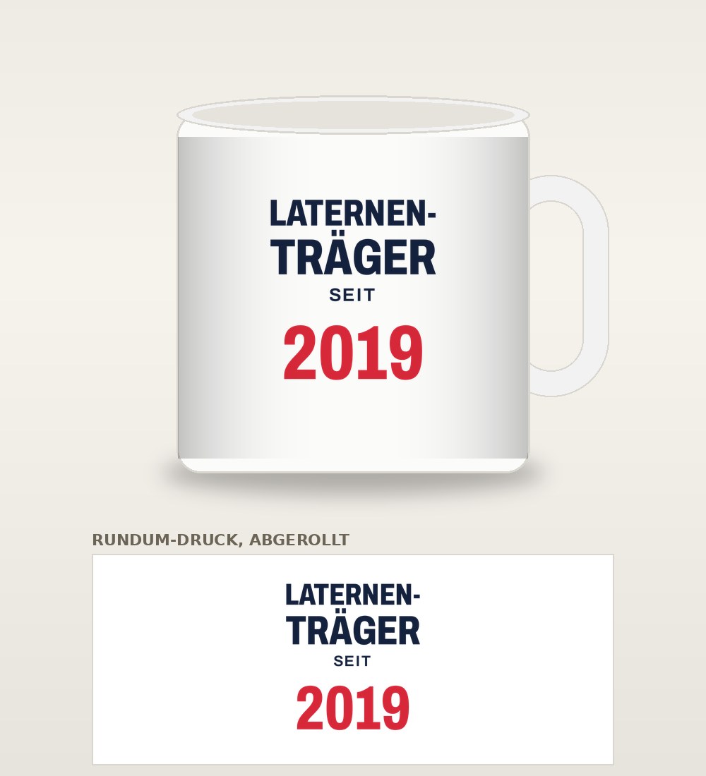Tasse „Laternenträger seit …“