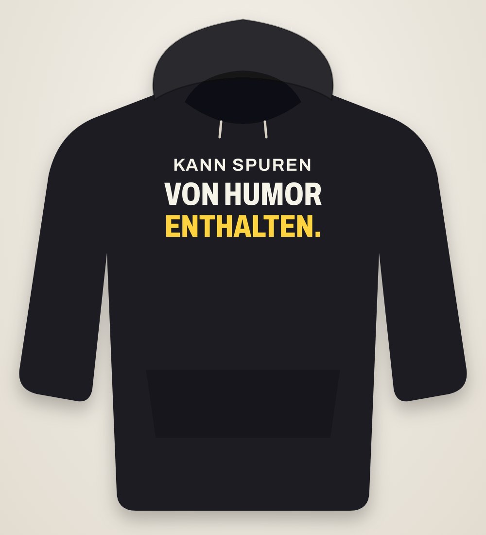 Hoodie „Kann Spuren von Humor enthalten.“