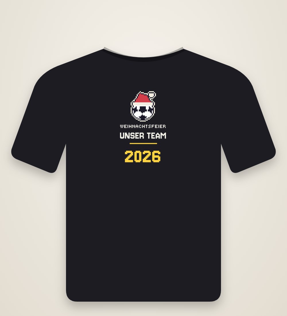 Ansicht: Weihnachtsfeier-Shirt mit Teamname