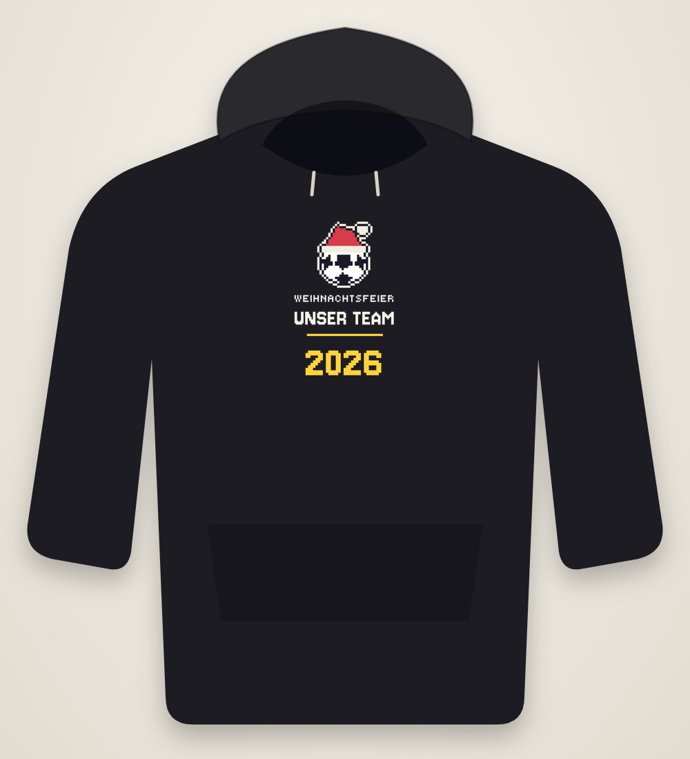 Ansicht: Weihnachtsfeier-Shirt mit Teamname