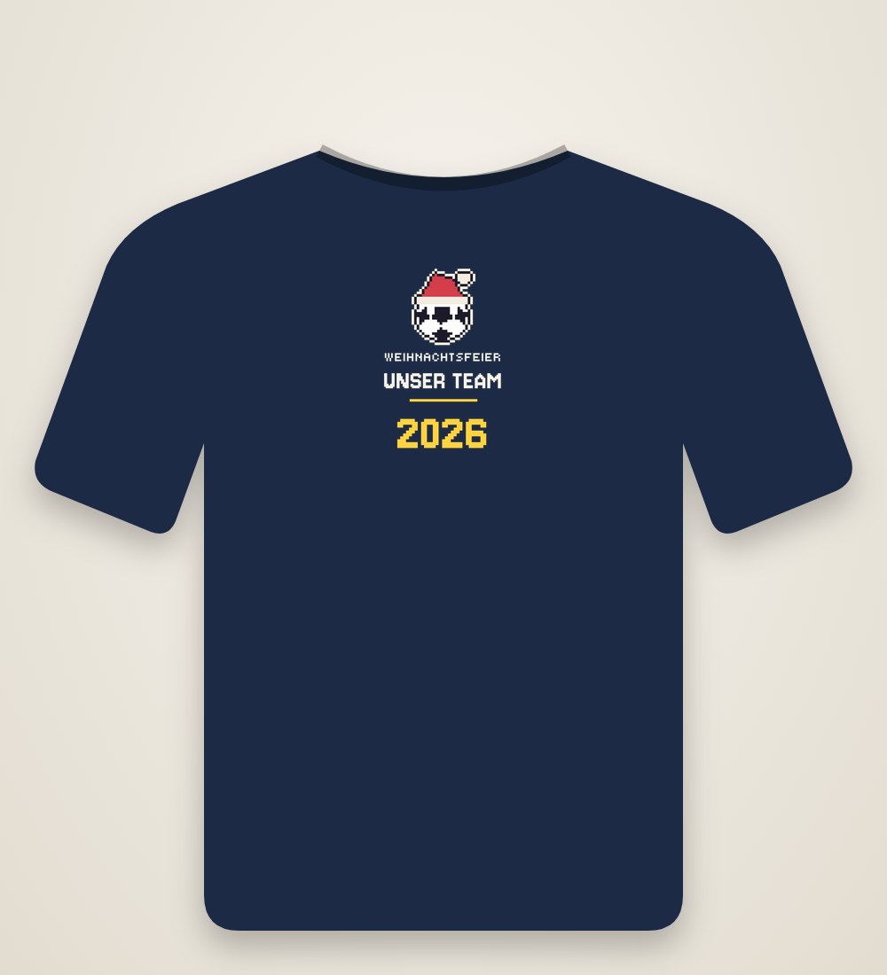 Ansicht: Weihnachtsfeier-Shirt mit Teamname