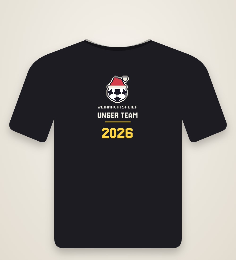 Ansicht: Weihnachtsfeier-Shirt mit Teamname
