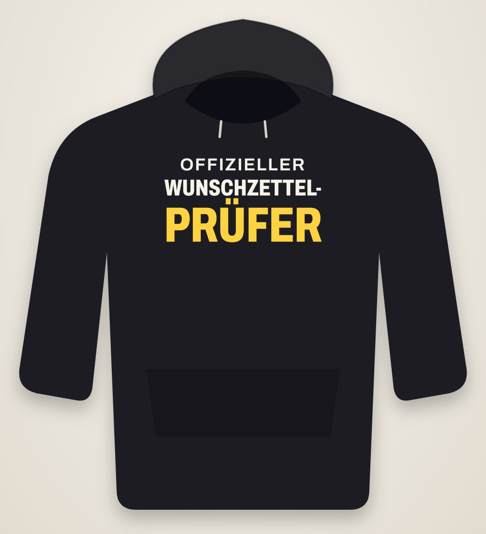 Hoodie „Offizieller Wunschzettel-Prüfer“